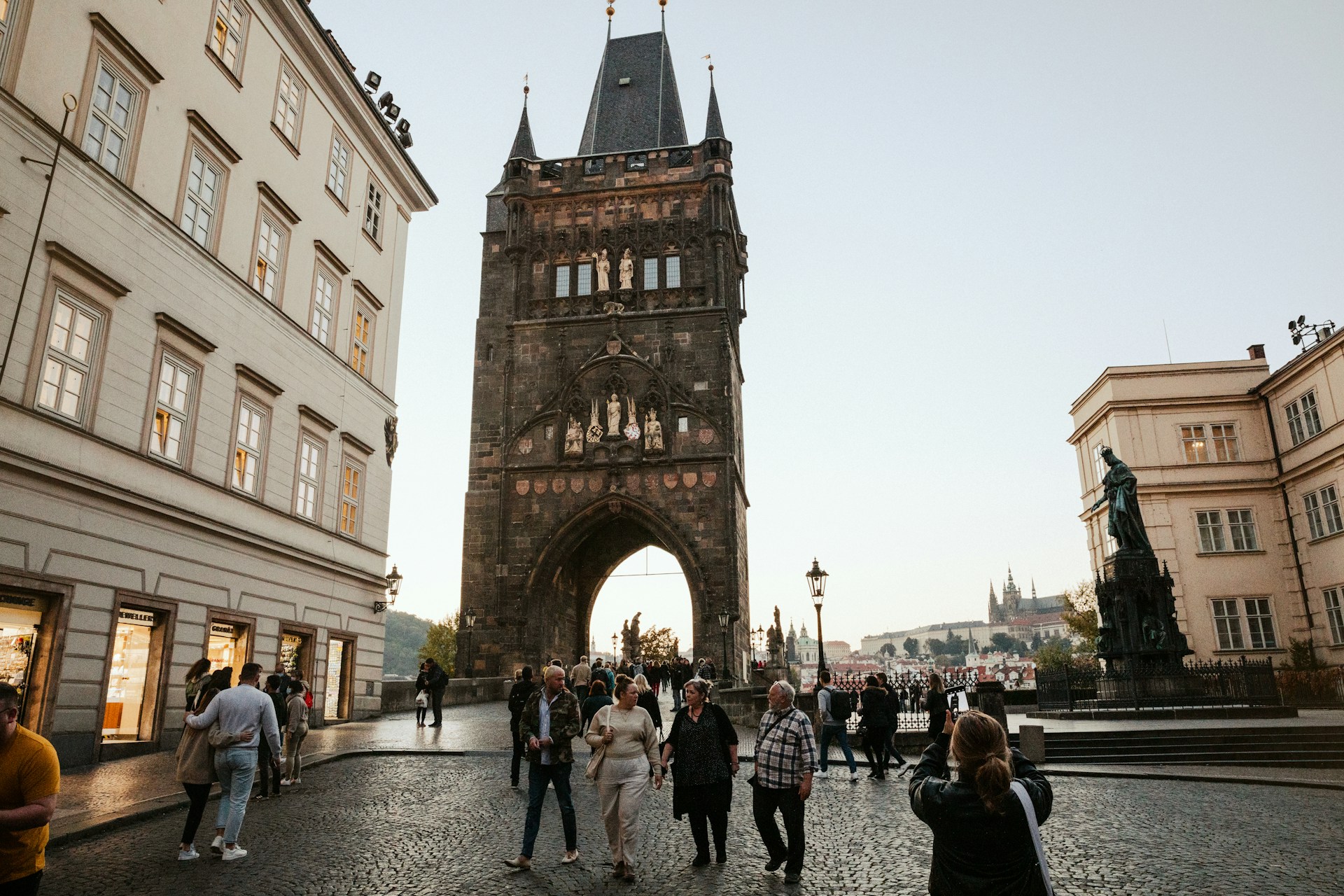 People walking in Prague, Czechia